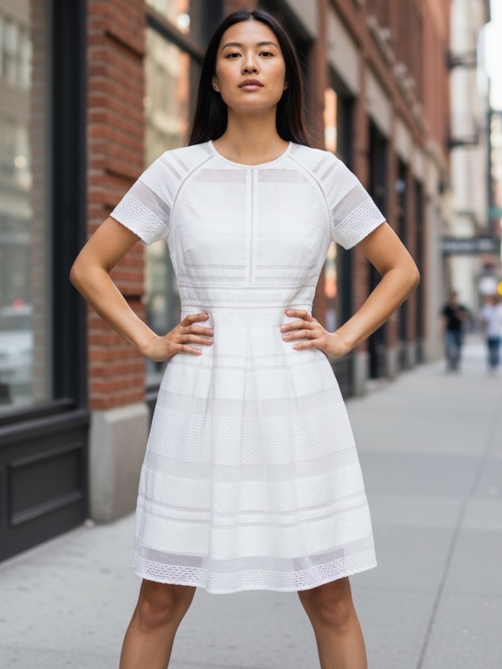 Cremieux A-Line Ryan Dress Botanic Bouquet White Womens Size Medium New w/ Tags - Picture 3 of 9